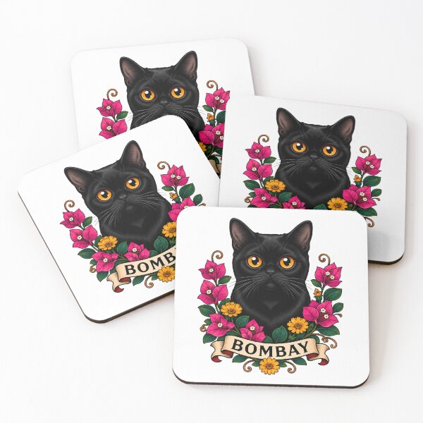 Item preview, Bombay Cat Vintage Floral Tattoo Art designed and sold by Old's Cool Cat Studio.