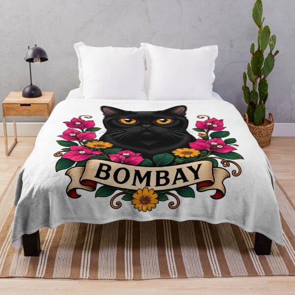 Item preview, Bombay Cat Vintage Floral Tattoo Art designed and sold by Old's Cool Cat Studio.
