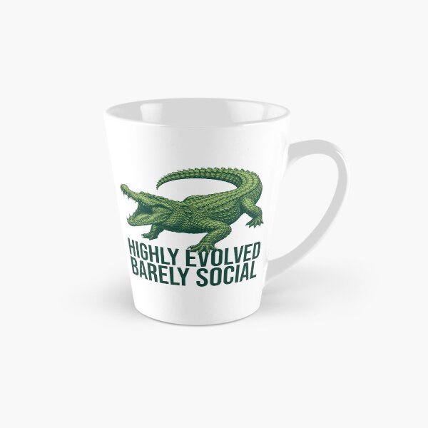 Item preview, Highly Evolved, Barely Social Crocodile Funny Animal Design designed and sold by xndrlab.