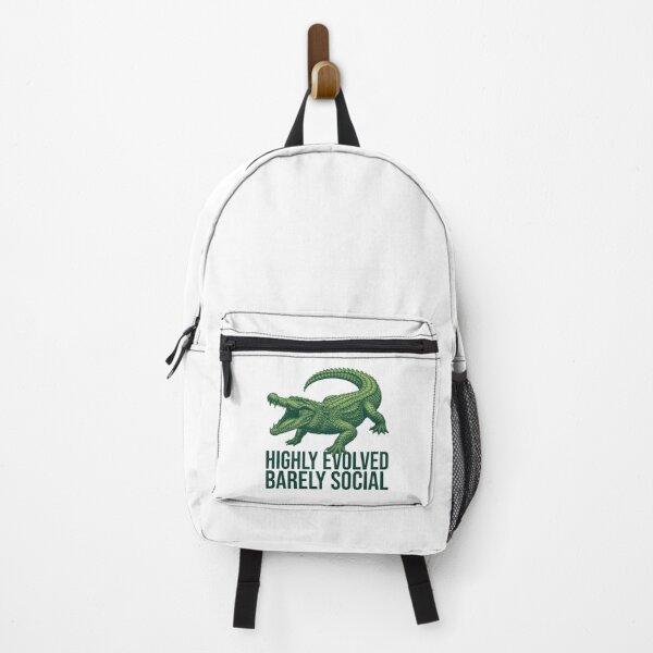 Item preview, Highly Evolved, Barely Social Crocodile Funny Animal Design designed and sold by xndrlab.