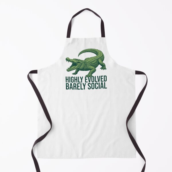 Item preview, Highly Evolved, Barely Social Crocodile Funny Animal Design designed and sold by xndrlab.