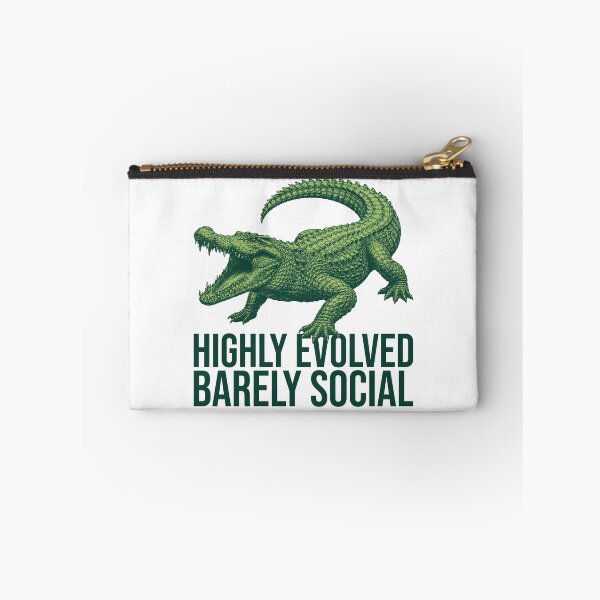 Item preview, Highly Evolved, Barely Social Crocodile Funny Animal Design designed and sold by xndrlab.