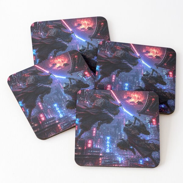 Item preview, Cyberpunk Samurai in Neon City designed and sold by IRONFRAME.