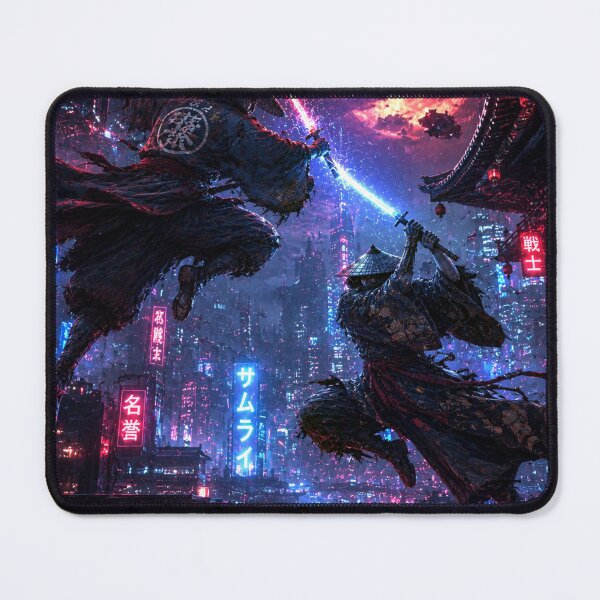 Item preview, Cyberpunk Samurai in Neon City designed and sold by IRONFRAME.