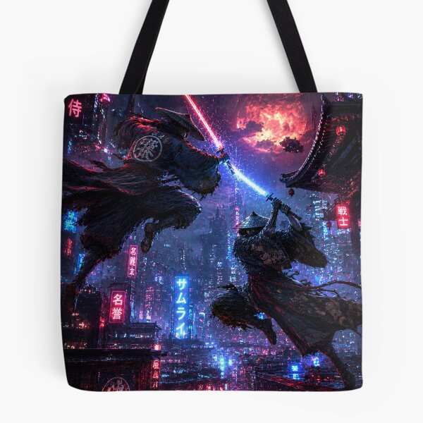 Item preview, Cyberpunk Samurai in Neon City designed and sold by IRONFRAME.