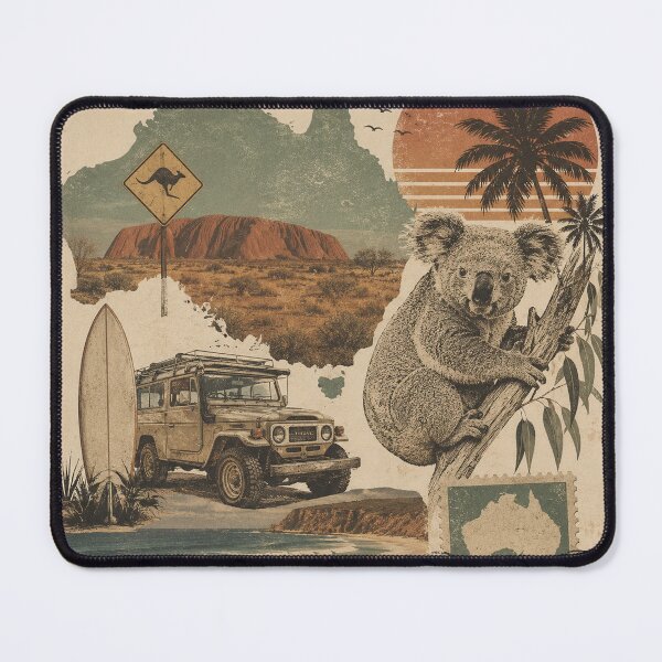 Item preview, Vintage Australia Adventure with Koala, Uluru and Surf designed and sold by RiderSpoon.