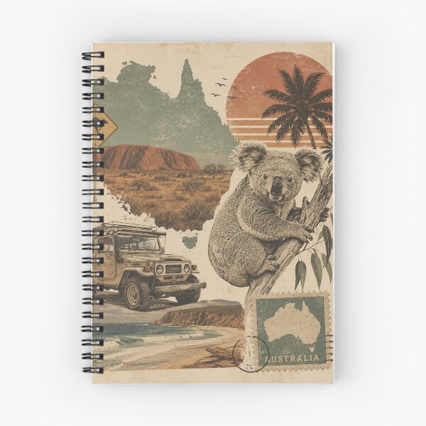 Item preview, Vintage Australia Adventure with Koala, Uluru and Surf designed and sold by RiderSpoon.