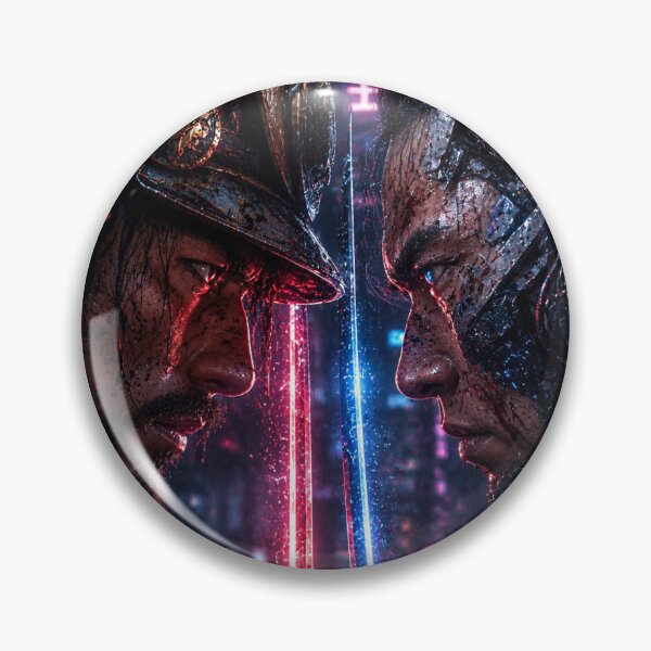 Item preview,  Cyberpunk Samurai Duel in Neon City designed and sold by IRONFRAME.