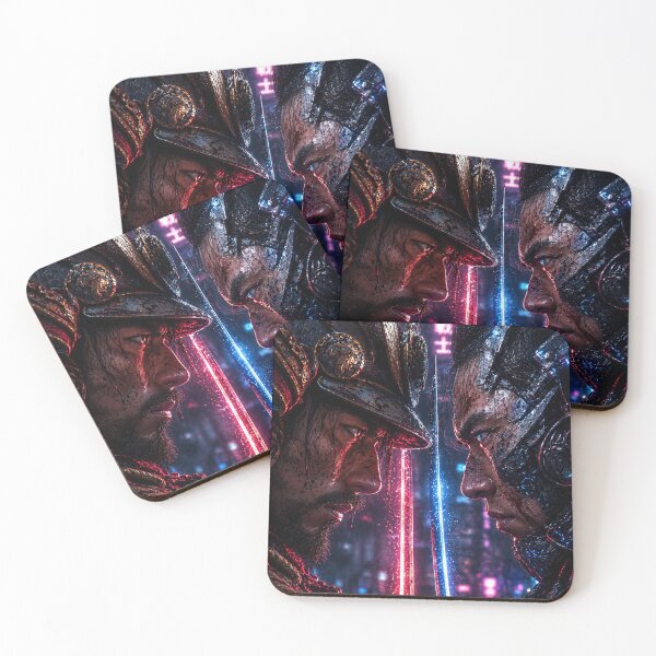 Item preview,  Cyberpunk Samurai Duel in Neon City designed and sold by IRONFRAME.