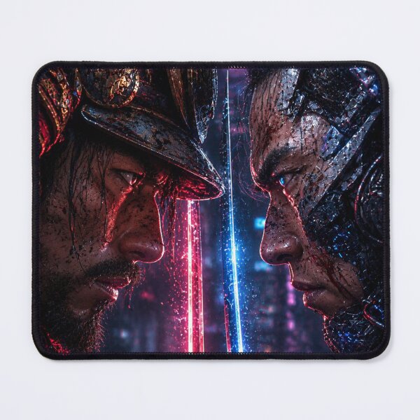 Item preview, Cyberpunk Samurai Duel in Neon City designed and sold by IRONFRAME.