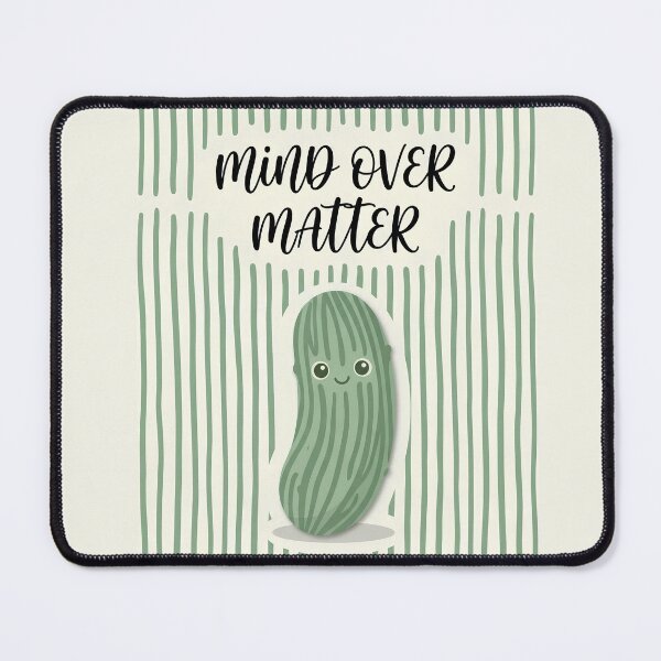Item preview, Mind Over Matter Cute Pickle designed and sold by Basma Designs | Retro, Kawaii Shirts & Stickers.