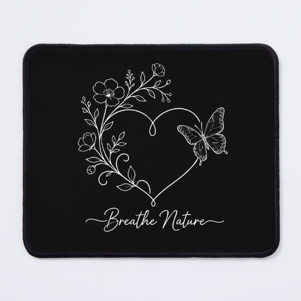 Item preview, Breathe Nature - Butterfly & Floral Heart Line Art designed and sold by Channel1Design.