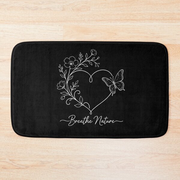 Artikelvorschau, Breathe Nature - Butterfly & Floral Heart Line Art entworfen und verkauft von Channel1Design.