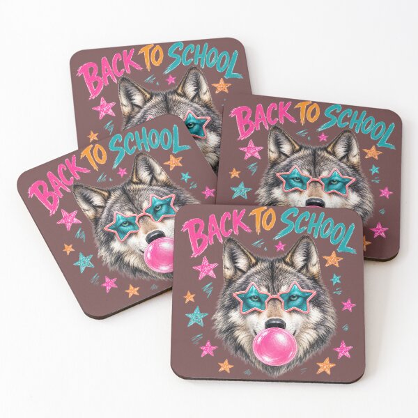 Item preview, Back to School Wolf Bubble Gum Star Glasses Shirt designed and sold by MOCH- ART.