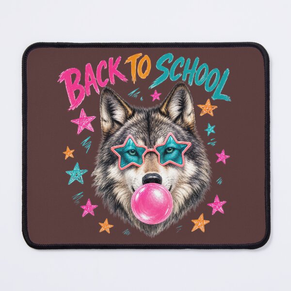 Item preview, Back to School Wolf Bubble Gum Star Glasses Shirt designed and sold by MOCH- ART.