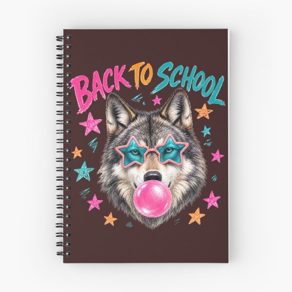 Item preview, Back to School Wolf Bubble Gum Star Glasses Shirt designed and sold by MOCH- ART.