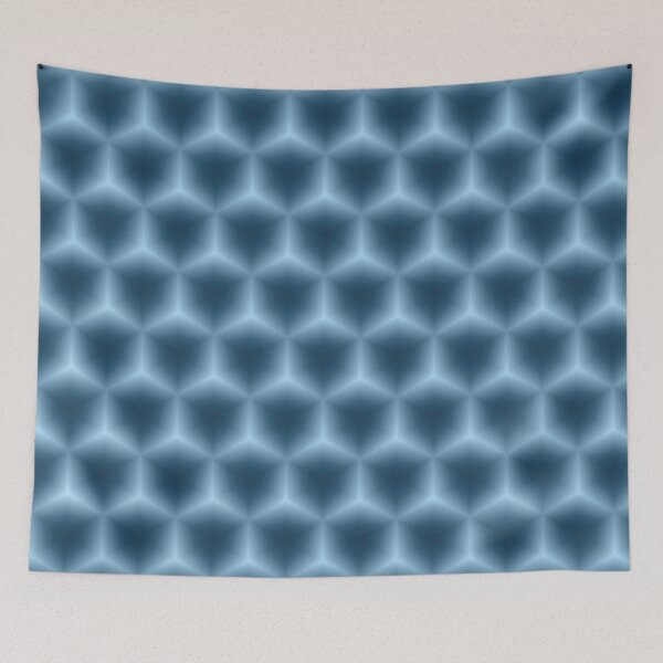 Item preview, Soft Blue Honeycomb Geometric Print designed and sold by IntelliMindDesigns.