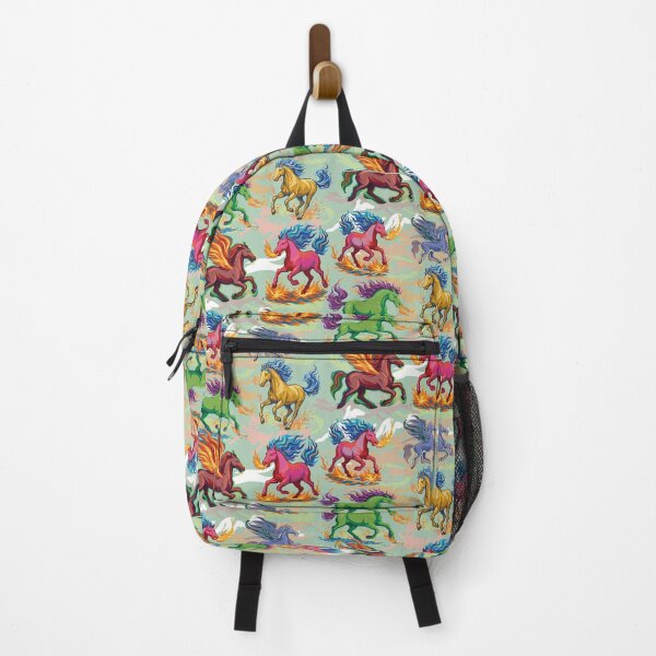Item preview, Colorful Pegasus, Fire Horse with wings on fire, expressive pattern designed and sold by Mevissart.