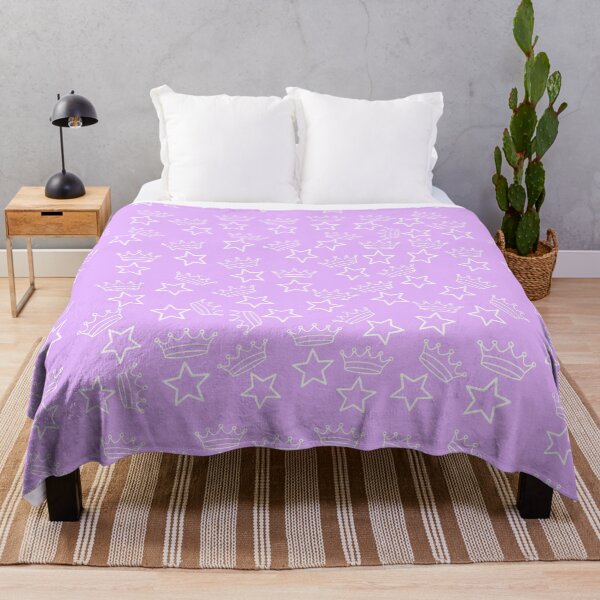 Item preview, Bright Purple Star & Crown Pattern designed and sold by CamilasPrints.