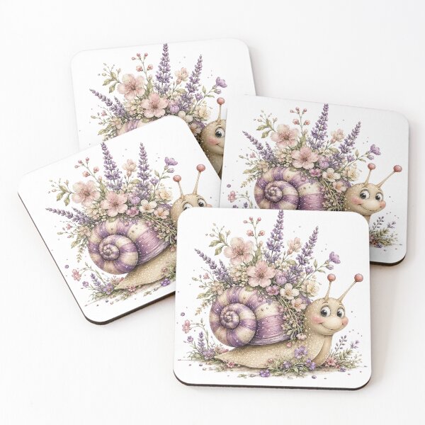 Item preview, Cute Snail with Flowers designed and sold by PetalGarden.