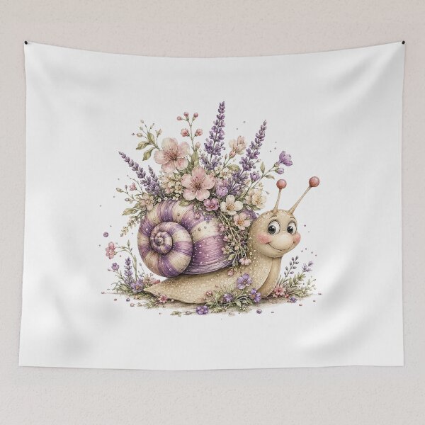 Item preview, Cute Snail with Flowers designed and sold by PetalGarden.