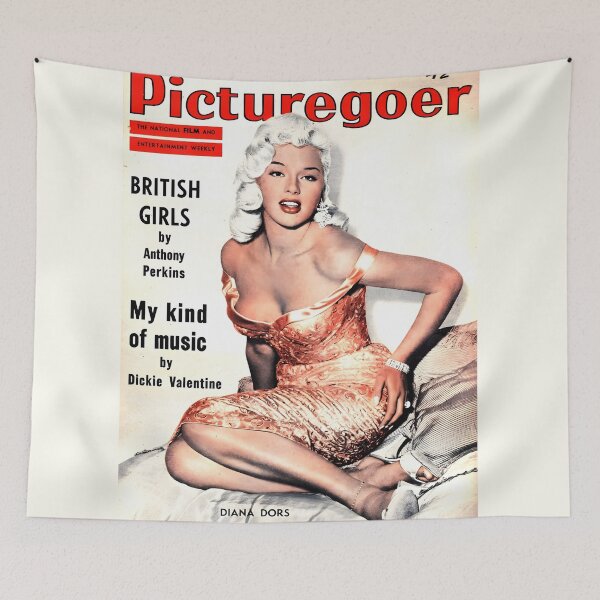 Aperçu de l'œuvre Affiche pin-up vintage du magazine Picturegoer avec Diana Dors créée et vendue par Cool Robot Bro..