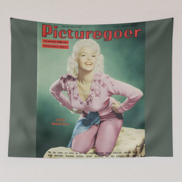 Item preview, Vintage Picturegoer Magazine Pinup Poster with Jayne Mansfield designed and sold by Cool Robot Bro..