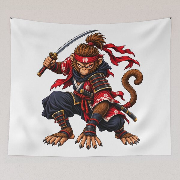 Item preview, Samurai Monkey Warrior designed and sold by Oddity Anvil.