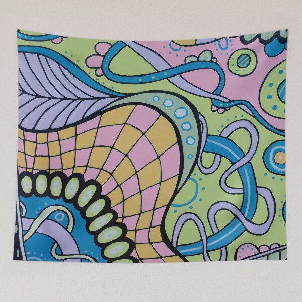 Item preview, Spring Dance | Psychedelic Boho Wall Art designed and sold by WonderwildArt.