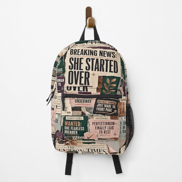 Item preview, Empowering vintage newspaper collage celebrating fearless new beginnings designed and sold by K3DreamKreations .