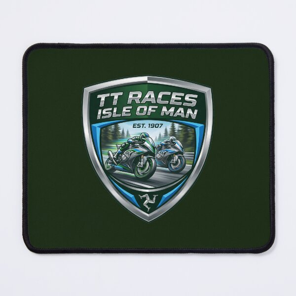 Item preview, Isle of Man TT Races Emblem Superbike Racing Crest designed and sold by KiwiRider.