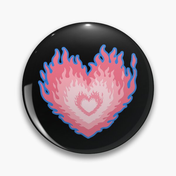 Item preview, Layered Trans Pride Flag Colors Burning Hearts designed and sold by CamilasPrints.