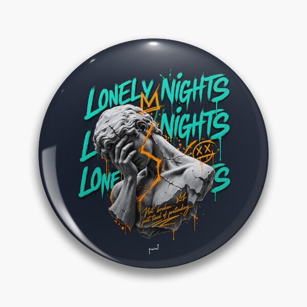 Item preview, Lonely Nights – Broken Statue Graffiti Streetwear designed and sold by Musamem  Designs.