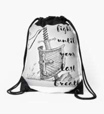 Death Is not an Option Drawstring Bag