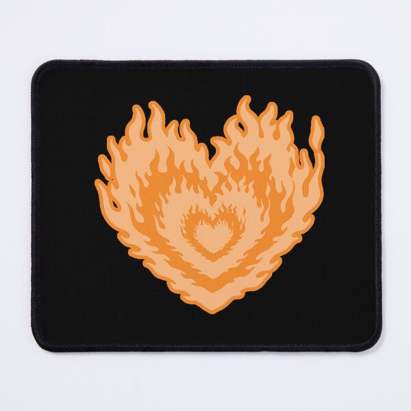 Item preview, Layered Aesthetic Orange Burning Hearts designed and sold by CamilasPrints.