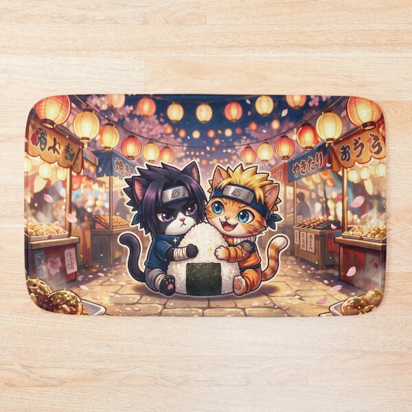 Item preview, Anime Ninja Cats Giant Onigiri: Kawaii Shinobi Duo designed and sold by CuteKats.