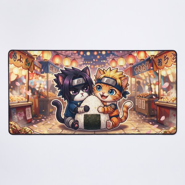 Item preview, Anime Ninja Cats Giant Onigiri: Kawaii Shinobi Duo designed and sold by CuteKats.