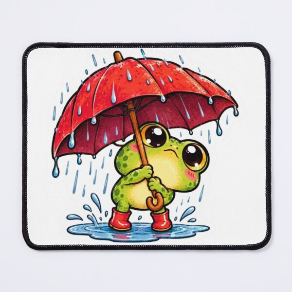 Item preview, Frog Holding Red Umbrella in Rain designed and sold by Snurly.