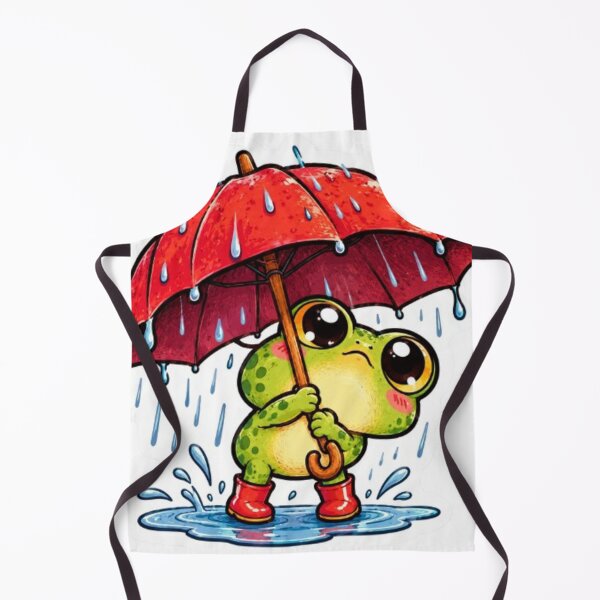 Item preview, Frog Holding Red Umbrella in Rain designed and sold by Snurly.