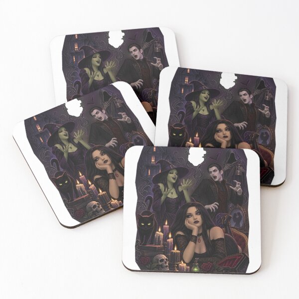 Item preview, Gothic Paranormal Life Sim Collage – Dark Witch, Vampire & Reaper designed and sold by Meentoos_1.