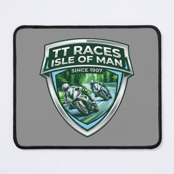 Item preview, Isle of Man TT Races Emblem Superbike Racing Crest designed and sold by KiwiRider.