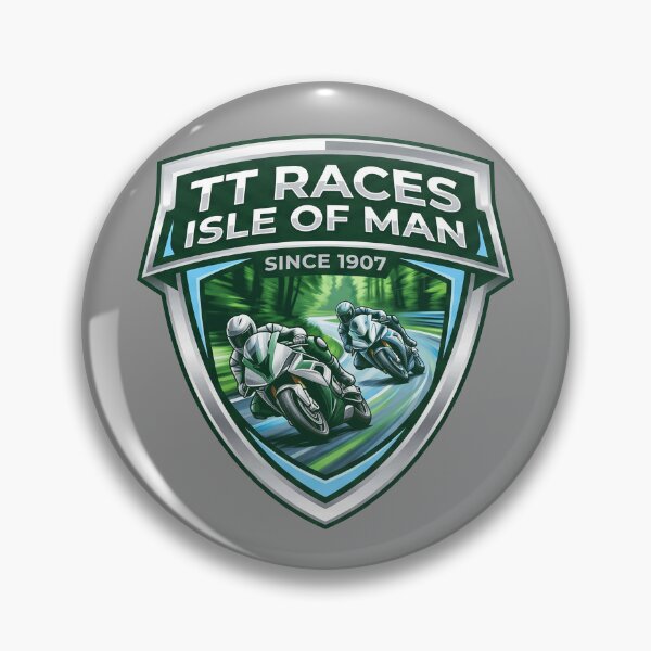 Item preview, Isle of Man TT Races Emblem Superbike Racing Crest designed and sold by KiwiRider.