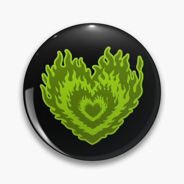 Item preview, Layered Aesthetic Green Burning Hearts designed and sold by CamilasPrints.