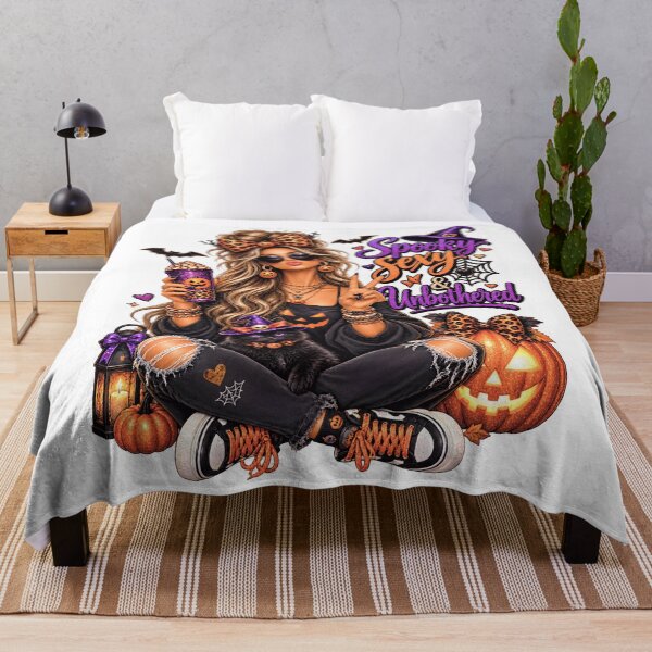 Item preview, Spooky Sexy & Unbothered Halloween Girl – Glam Witch Leopard Pumpkin Design designed and sold by ArtSpark Studio.