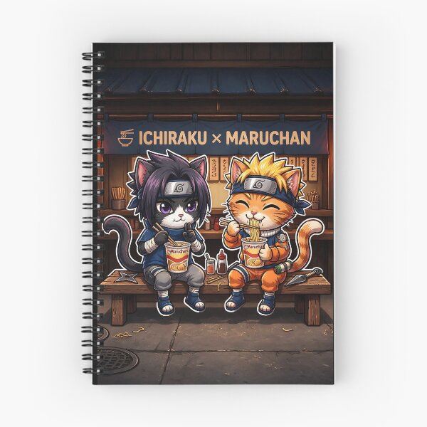 Item preview, Anime Ninja Cats Eating Ramen: Maruchan Noodle Shop designed and sold by CuteKats.