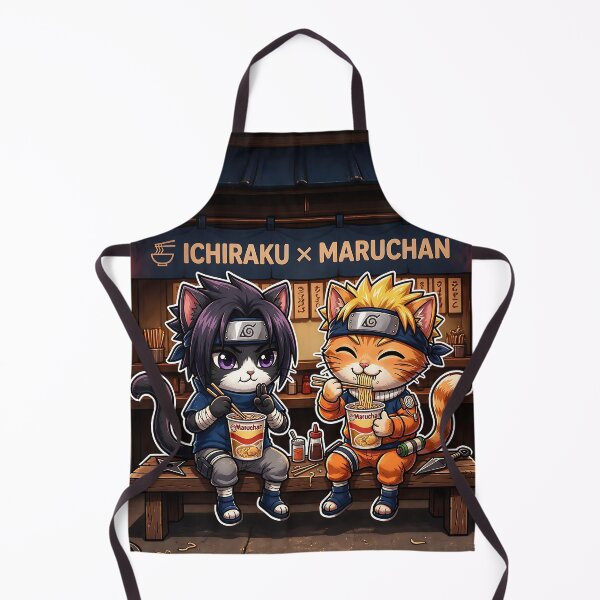 Item preview, Anime Ninja Cats Eating Ramen: Maruchan Noodle Shop designed and sold by CuteKats.