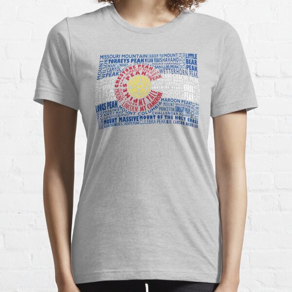 Colorado Fourteeners State Flag 14ers Essential T-Shirt