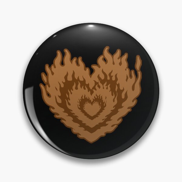 Item preview, Layered Aesthetic Brown Burning Hearts designed and sold by CamilasPrints.