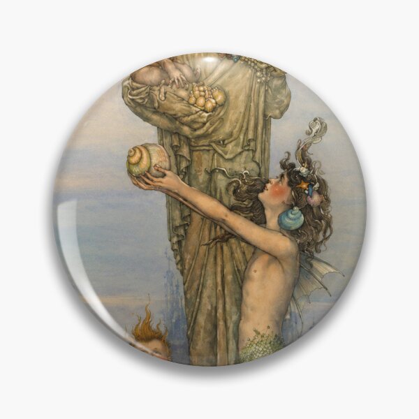 Item preview, Little Mermaid Wall Art, William Heath Robinson Print, Vintage Fairy Tale Art, Mermaid Decor for Fantasy Lovers designed and sold by RickE.