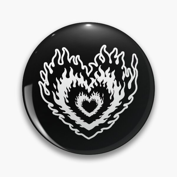 Item preview, Layered Aesthetic Black & White Burning Hearts designed and sold by CamilasPrints.